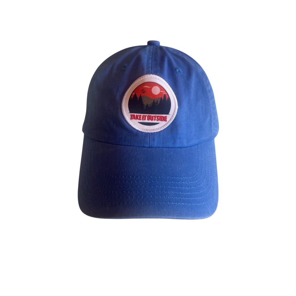 Baseball Cap With "Take It Outside" Patch‎  Cotton Blend Unisex Adjustable